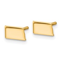14K Yellow Gold South Dakota State Earrings view 2