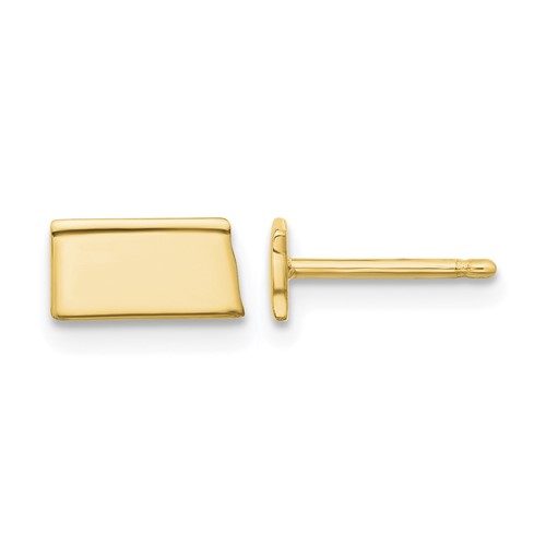 Sterling Silver Gold-plated South Dakota State Earrings