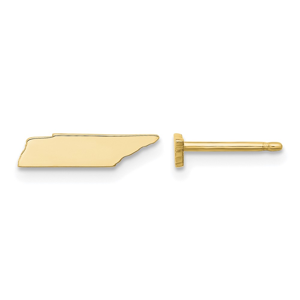 14K Yellow Gold Tennessee State Earrings