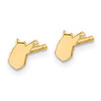 14KY West Virginia State Earrings view 2