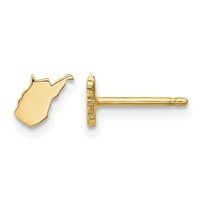 14KY West Virginia State Earrings view 1