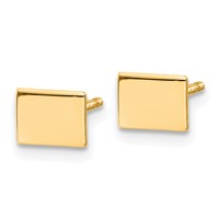 14K Yellow Gold Wyoming State Earrings view 2