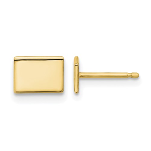14K Yellow Gold Wyoming State Earrings
