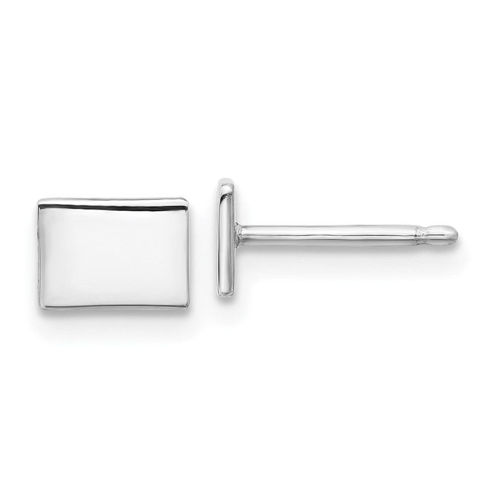 Sterling Silver/Rhodium-plated Colorado State Earrings (XNE50SS-CO)