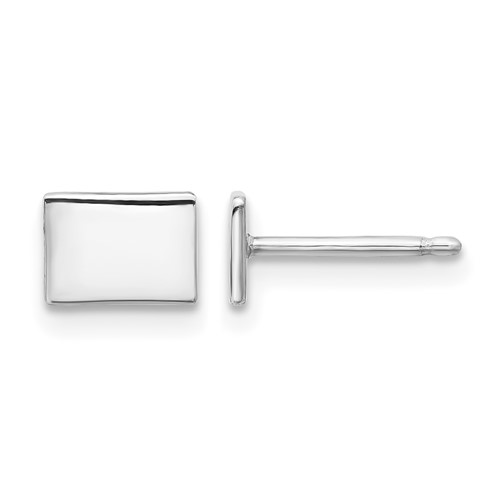 Sterling Silver Rhodium-plated Colorado State Earrings