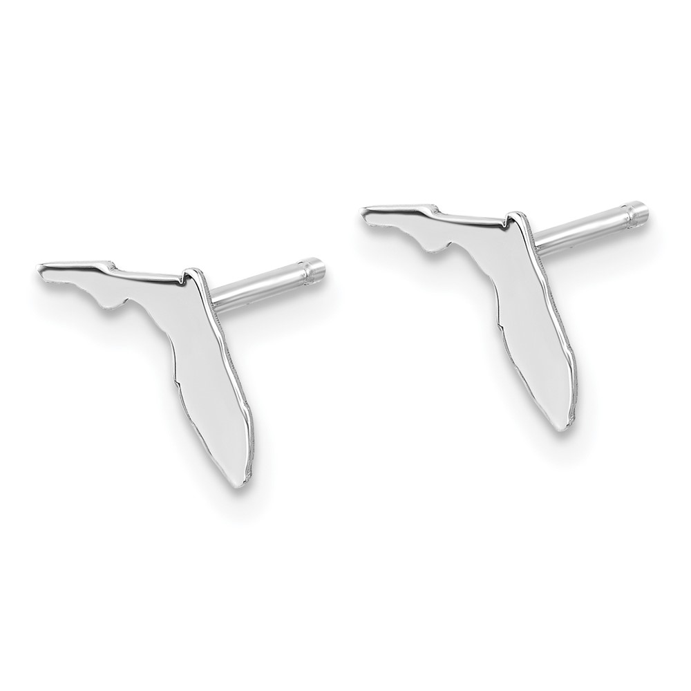 Sterling Silver/Rhodium-plated Florida State Earrings (XNE50SS-FL)