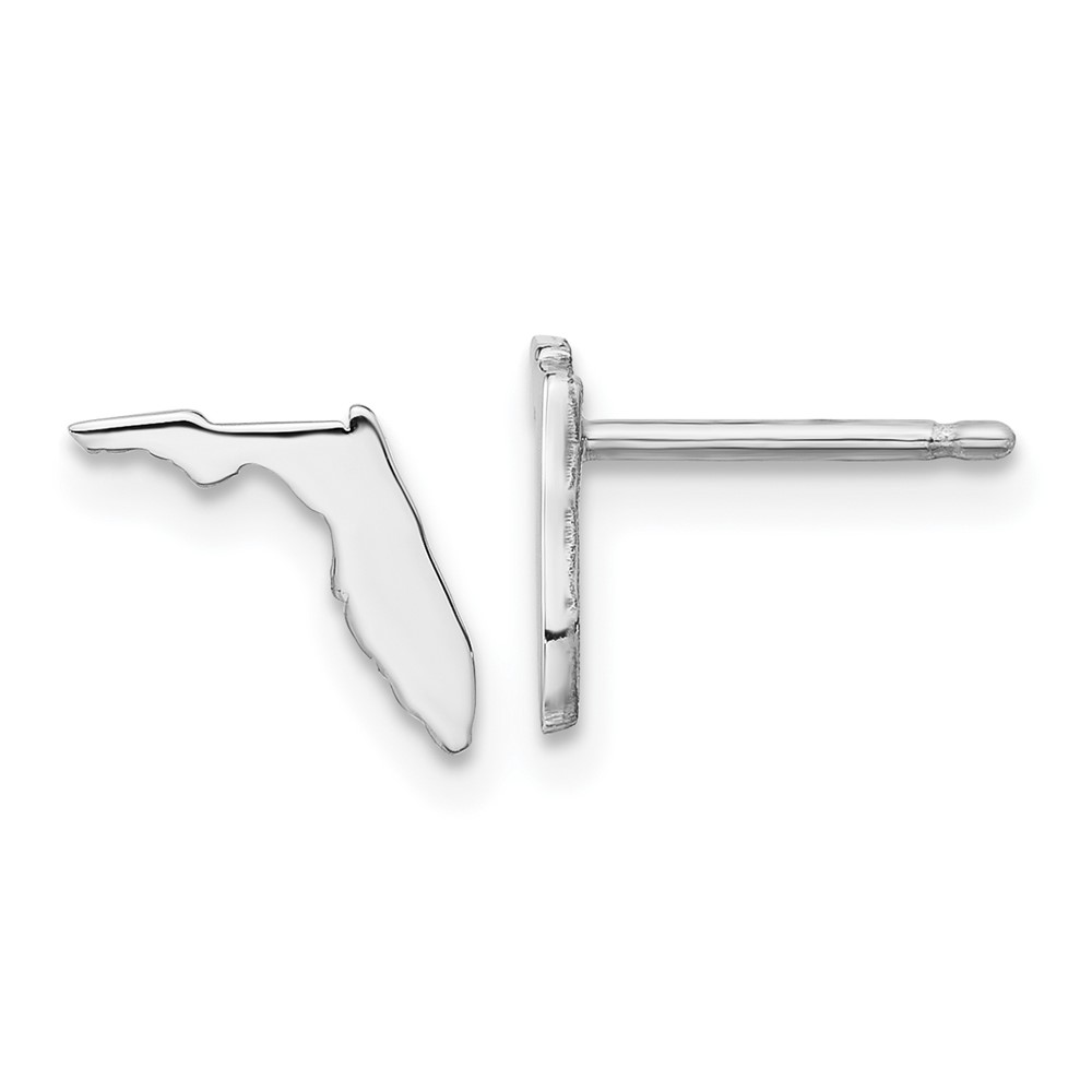 Sterling Silver/Rhodium-plated Florida State Earrings (XNE50SS-FL)