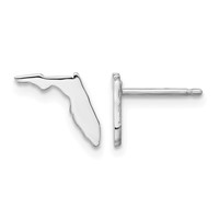 Sterling Silver Rhodium-plated Florida State Earrings view 1