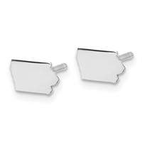 14K White Gold Iowa State Earrings view 2