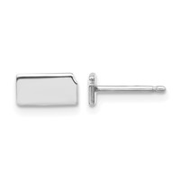 14K White Gold Kansas State Earrings view 1
