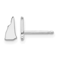 14K White Gold New Hampshire State Earrings view 1