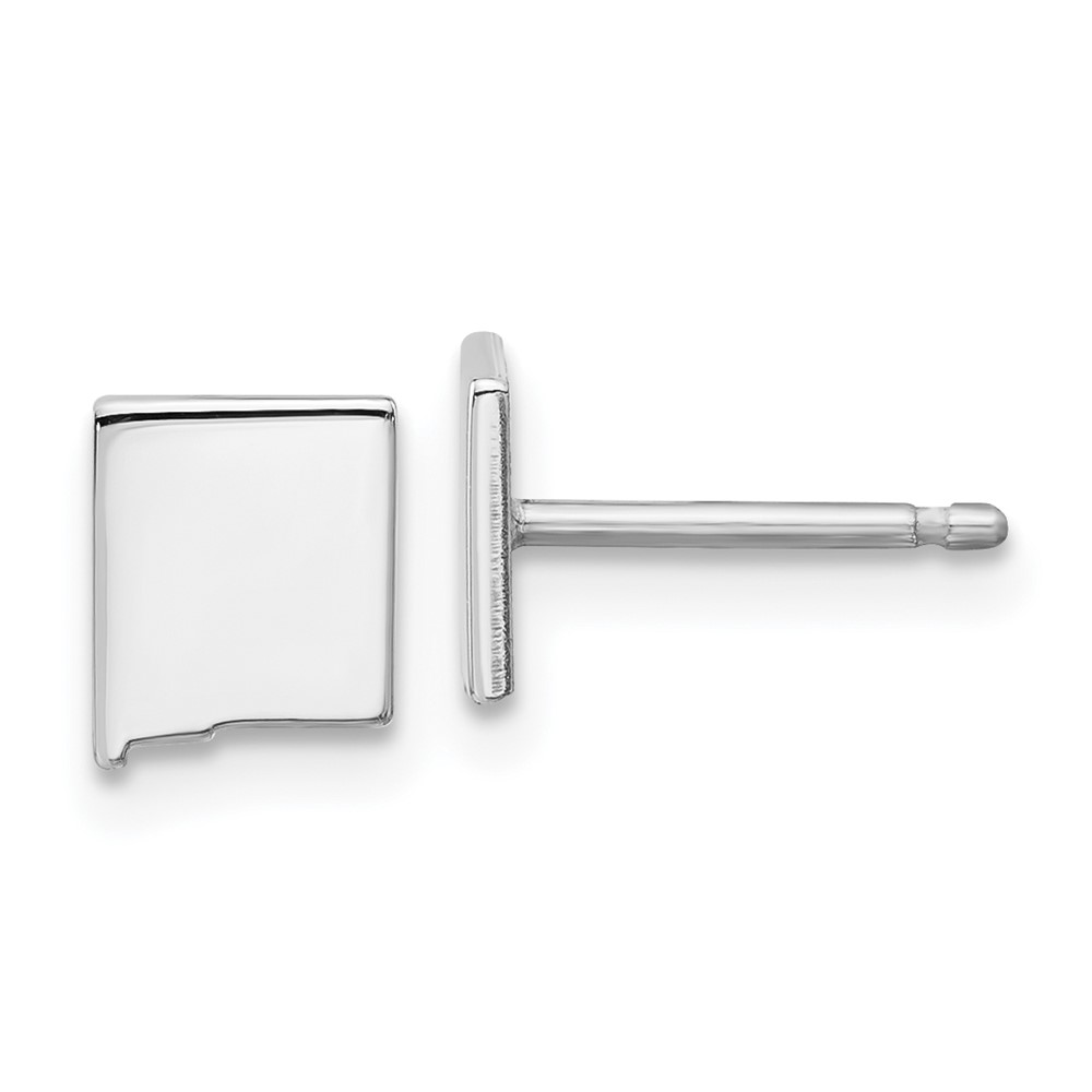 Sterling Silver/Rhodium-plated New Mexico State Earrings (XNE50SS-NM)