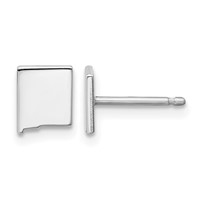 14K White Gold New Mexico State Earrings view 1