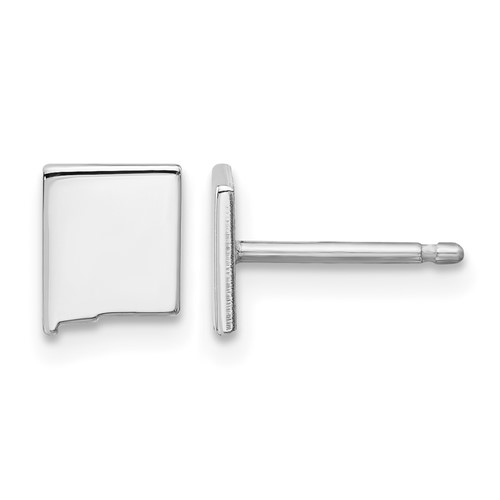 14K White Gold New Mexico State Earrings