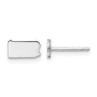 14K White Gold Pennsylvania State Earrings view 1