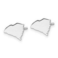 14K White Gold South Carolina State Earrings view 2