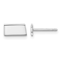 Sterling Silver Rhodium-plated South Dakota State Earrings view 1