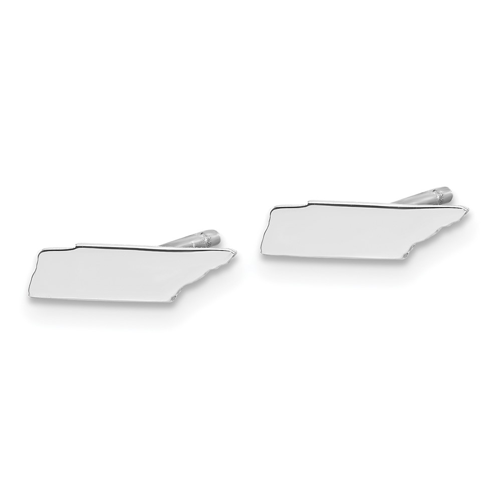 Sterling Silver/Rhodium-plated Tennessee State Earrings (XNE50SS-TN)