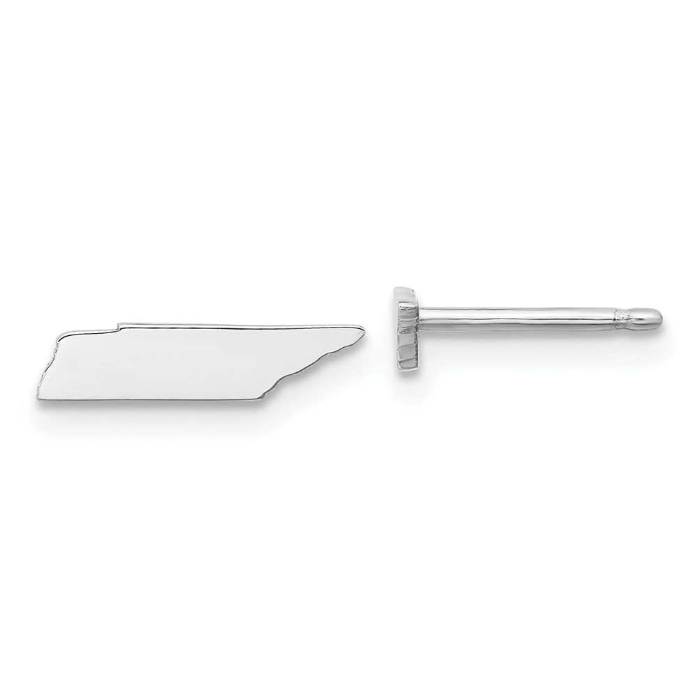 Sterling Silver/Rhodium-plated Tennessee State Earrings (XNE50SS-TN)