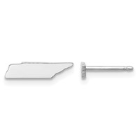 14K White Gold Tennessee State Earrings view 1