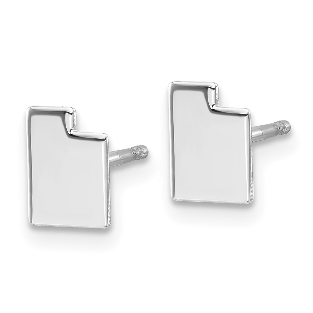 Sterling Silver/rhodium-plated Utah State Earrings (XNE50SS-UT)