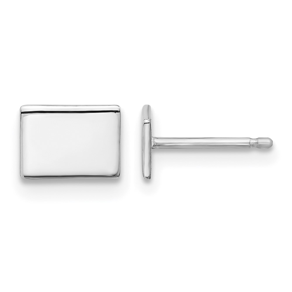14K White Gold Wyoming State Earrings