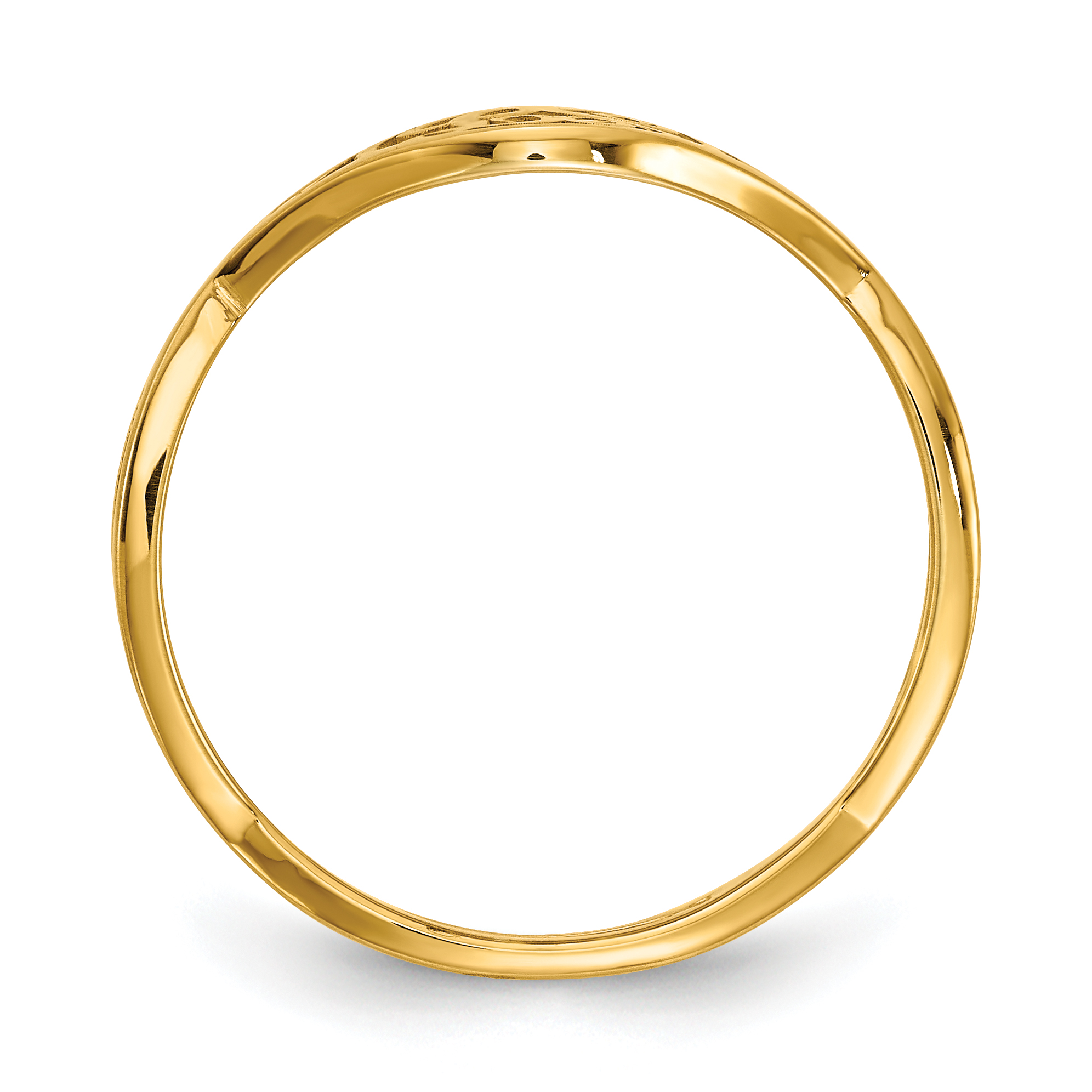 Sterling Silver/Gold-plated Epoxied Twisted Band Initial