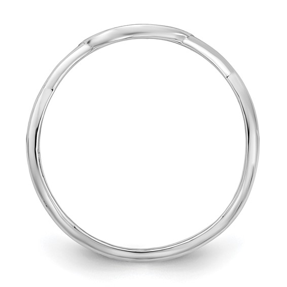 Enameled Twisted Initial Ring