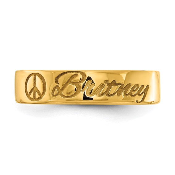 Customized Image and Name Ring