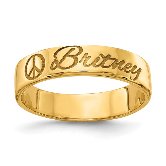 Customized Image and Name Ring
