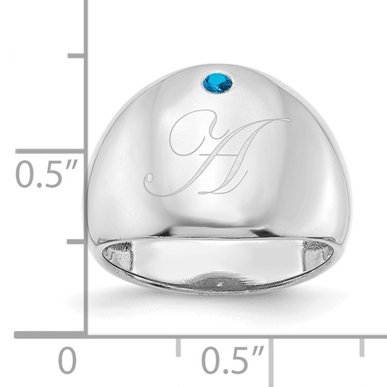 Birthstone Personalized Cigar Rings