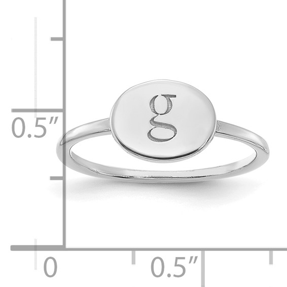 Initial Oval Signet Rings