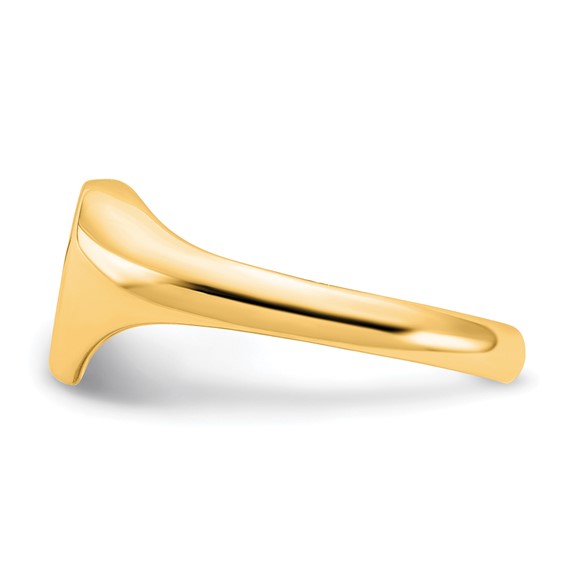 Diamond Heart Signet Initial Rings