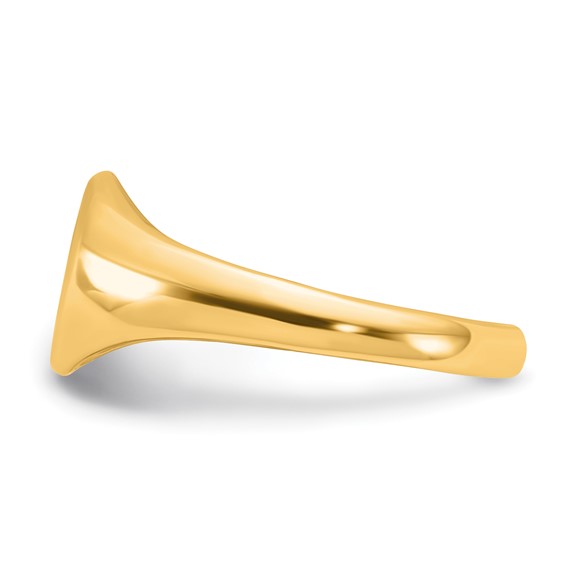 SS/Gold-Plated Epoxy Initial and Birth Flower Signet Ring