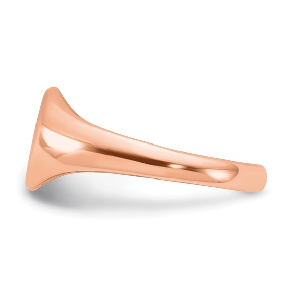 SS/Rose Gold-Plated Epoxy Initial and Birth Flower Signet Ring