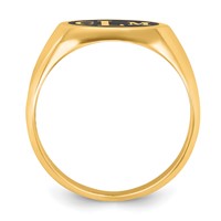 Sterling Silver Gold-plated Ring with Epoxy Monogram view 2