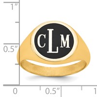 Sterling Silver Gold-plated Ring with Epoxy Monogram view 4