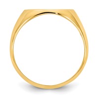 Sterling Silver Gold-plated Textured Monogram Signet Ring view 2