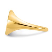 Sterling Silver Gold-plated Textured Monogram Signet Ring view 3