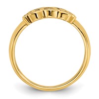 14K Yellow Gold Monogram Ring view 2
