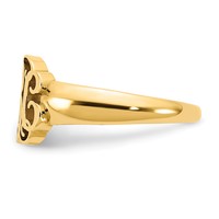 14K Yellow Gold Monogram Ring view 3