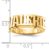 Sterling Gold-plated Cut-out Name Ring view 4