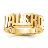 Sterling Gold-plated Cut-out Name Ring view 1