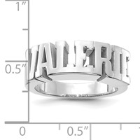 Sterling Silver Rhodium-plated Cut-out Name Ring view 3