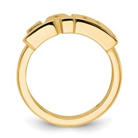 Sterling Silver Gold-plated Cut-out Name Ring view 2