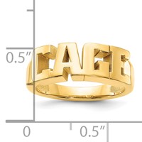 Sterling Silver Gold-plated Cut-out Name Ring view 4