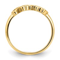 14K Yellow Gold Name Plate Ring view 2
