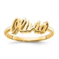 14K Yellow Gold Name Plate Ring view 1