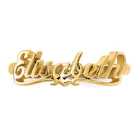 Sterling Silver Gold-plated Name Plate Ring view 5