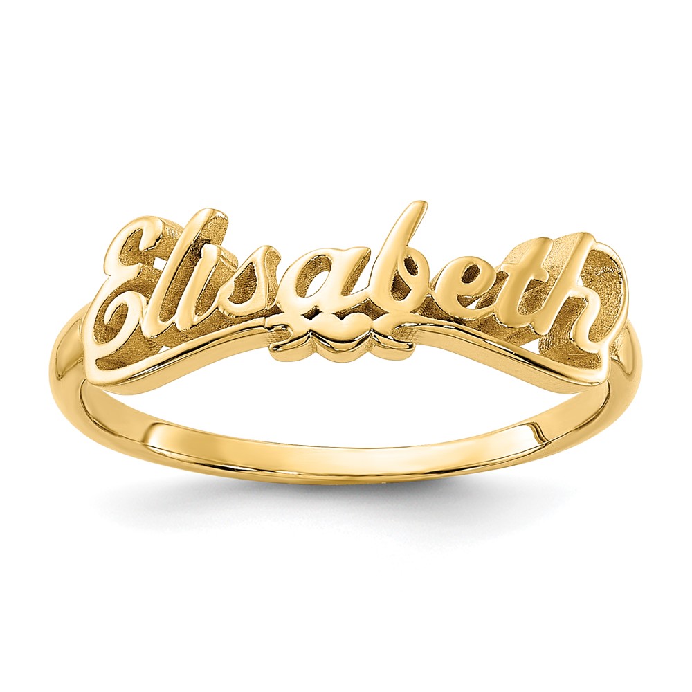 Sterling Silver Gold-plated Name Plate Ring
